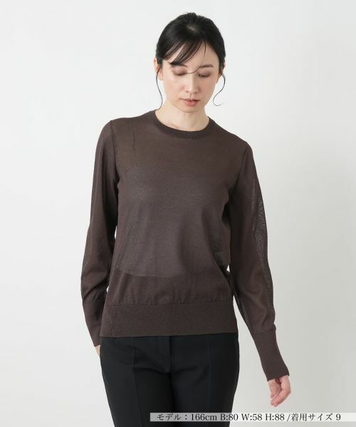 Leilian / レリアン ニット・セーター | クルーネックニット【BOURGE】（ダークブラウン系）