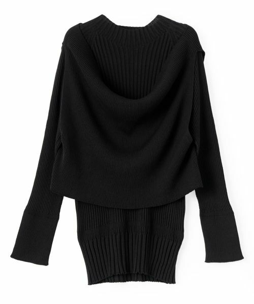 Leilian / レリアン ニット・セーター | 2WAYハイネックニット（ブラック）