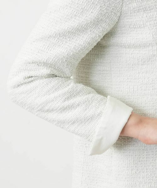 Leilian / レリアン テーラードジャケット | ラメツイードノーカラージャケット | 詳細11