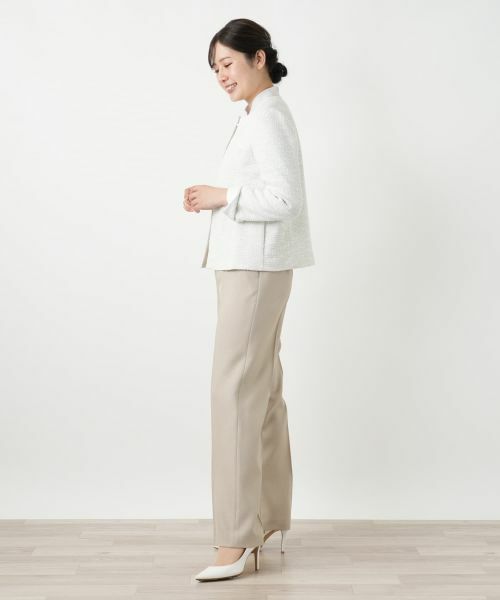 Leilian / レリアン テーラードジャケット | ラメツイードノーカラージャケット | 詳細2