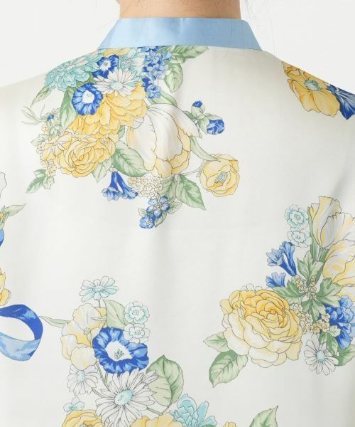 Leilian / レリアン シャツ・ブラウス | 柄切替バンドカラーブラウス【ROCHAS Premiere】 | 詳細8