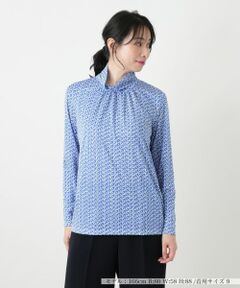 Leilian / レリアン カットソー | 幾何学柄ハイネックカットソー【ROCHAS Premiere】