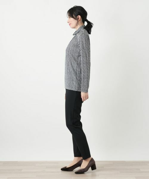 Leilian / レリアン カットソー | 幾何学柄ハイネックカットソー【ROCHAS Premiere】 | 詳細2