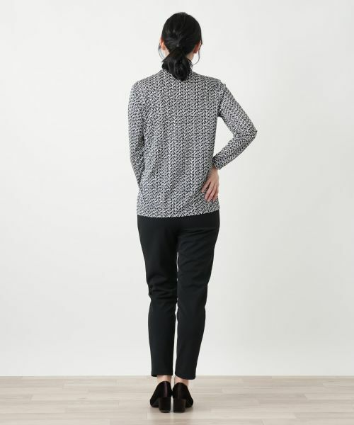 Leilian / レリアン カットソー | 幾何学柄ハイネックカットソー【ROCHAS Premiere】 | 詳細3