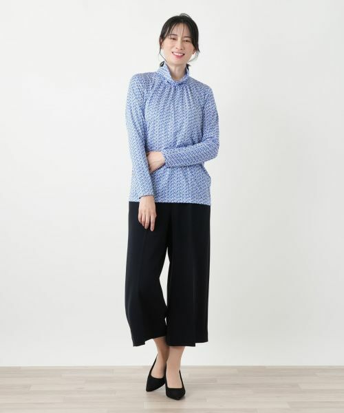Leilian / レリアン カットソー | 幾何学柄ハイネックカットソー【ROCHAS Premiere】 | 詳細4