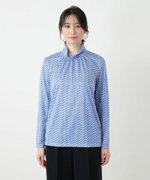 Leilian / レリアン カットソー | 幾何学柄ハイネックカットソー【ROCHAS Premiere】 | 詳細7