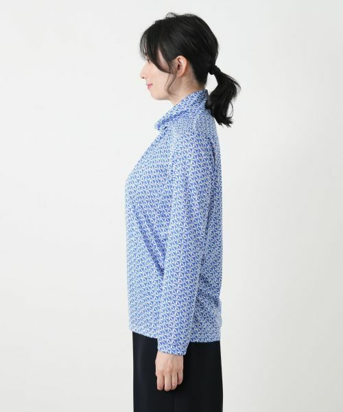 Leilian / レリアン カットソー | 幾何学柄ハイネックカットソー【ROCHAS Premiere】 | 詳細8