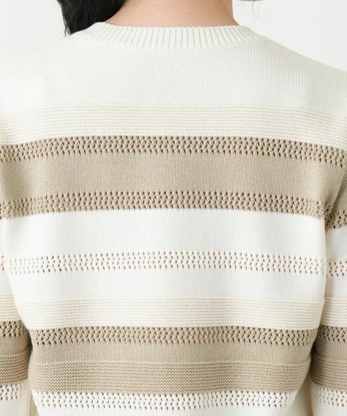 Leilian / レリアン ニット・セーター | 透かしボーダーラメニット【ROCHAS Premiere】 | 詳細11