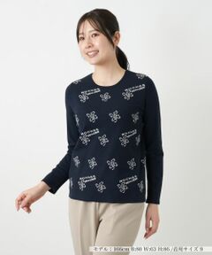 Leilian / レリアン ニット・セーター | リボン柄クルーネックニット【ROCHAS Premiere】