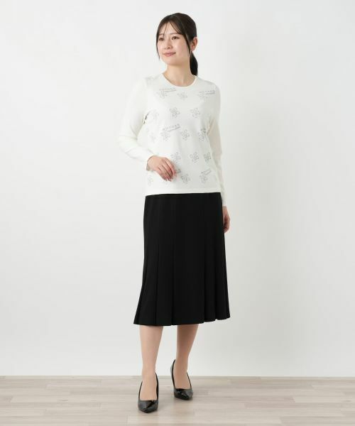 Leilian / レリアン ニット・セーター | リボン柄クルーネックニット【ROCHAS Premiere】 | 詳細1