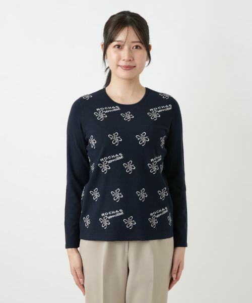 Leilian / レリアン ニット・セーター | リボン柄クルーネックニット【ROCHAS Premiere】 | 詳細7