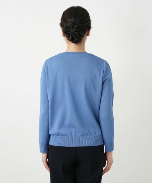 Leilian / レリアン ニット・セーター | プリント切替クルーネックニット【ROCHAS Premiere】 | 詳細6