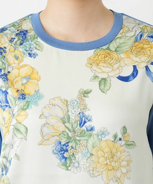 Leilian / レリアン ニット・セーター | プリント切替クルーネックニット【ROCHAS Premiere】 | 詳細7