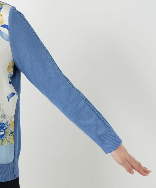 Leilian / レリアン ニット・セーター | プリント切替クルーネックニット【ROCHAS Premiere】 | 詳細9