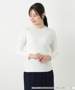 Leilian / レリアン ニット・セーター | ラメビジューネックリブニット