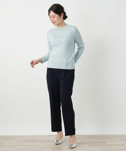 Leilian / レリアン ニット・セーター | ラメビジューネックリブニット | 詳細1
