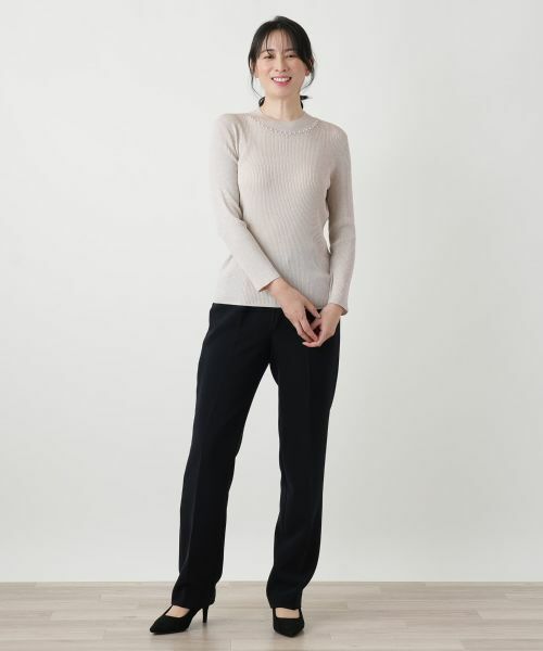 Leilian / レリアン ニット・セーター | ラメビジューネックリブニット | 詳細17