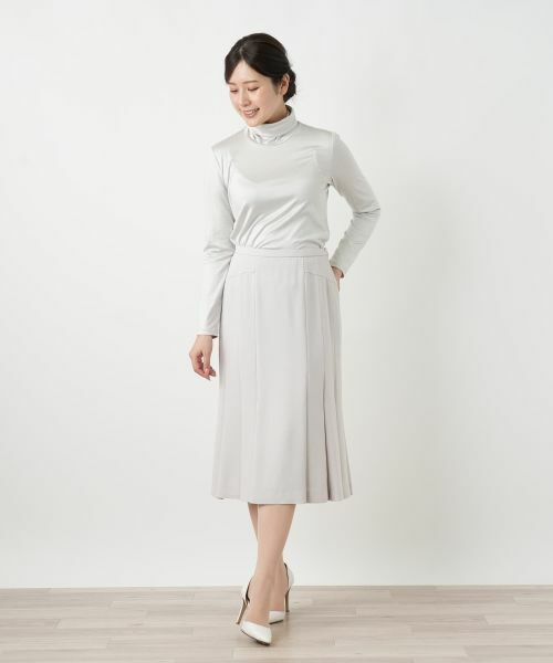 Leilian / レリアン カットソー | シルク混ハイネックカットソー | 詳細1