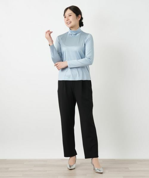 Leilian / レリアン カットソー | シルク混ハイネックカットソー | 詳細16