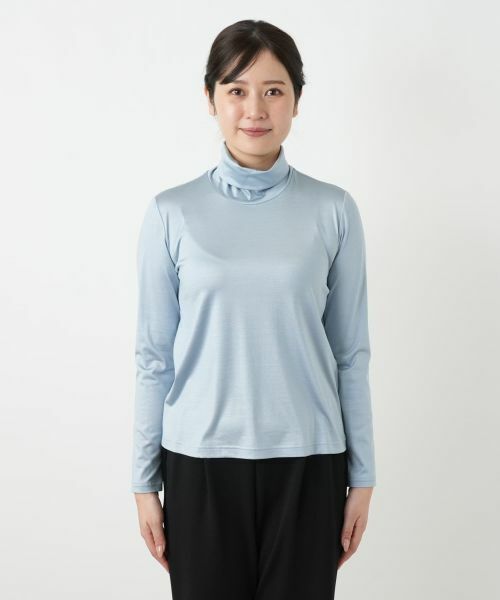 Leilian / レリアン カットソー | シルク混ハイネックカットソー | 詳細19