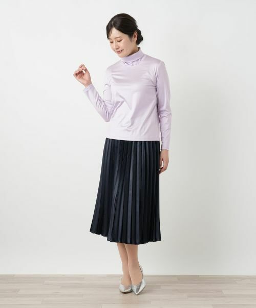 Leilian / レリアン カットソー | シルク混ハイネックカットソー | 詳細4