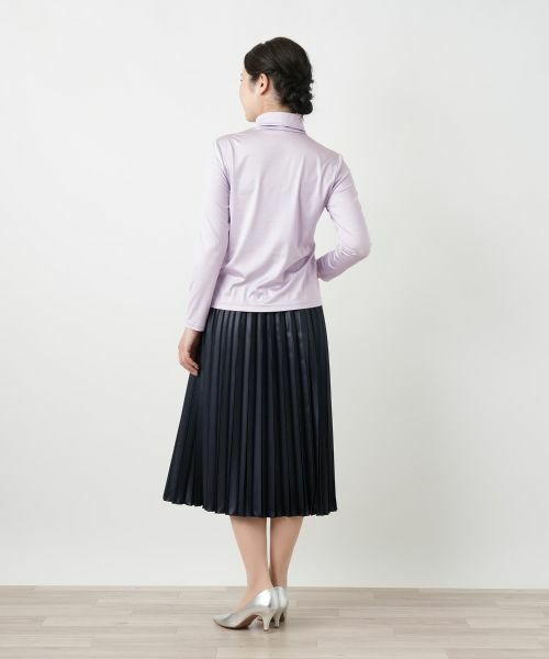 Leilian / レリアン カットソー | シルク混ハイネックカットソー | 詳細6