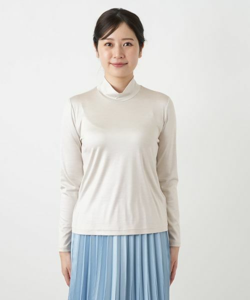 Leilian / レリアン カットソー | シルク混ハイネックカットソー | 詳細10