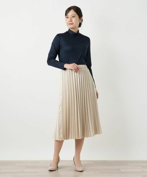 Leilian / レリアン カットソー | シルク混ハイネックカットソー | 詳細4