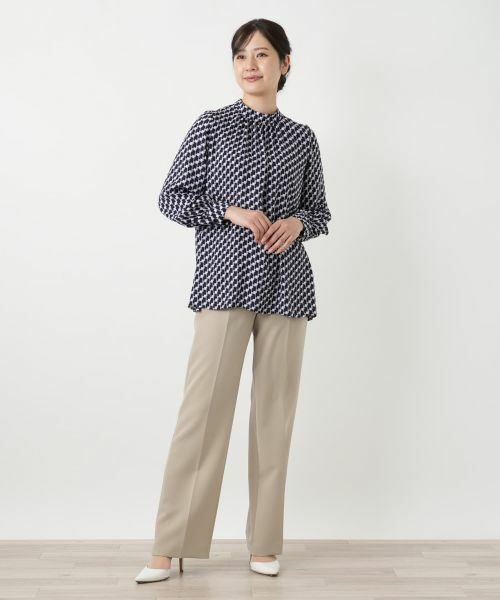 Leilian / レリアン シャツ・ブラウス | 幾何学柄プリントブラウス | 詳細1
