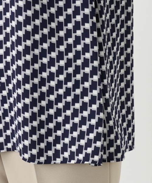 Leilian / レリアン シャツ・ブラウス | 幾何学柄プリントブラウス | 詳細11