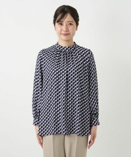 Leilian / レリアン シャツ・ブラウス | 幾何学柄プリントブラウス | 詳細4