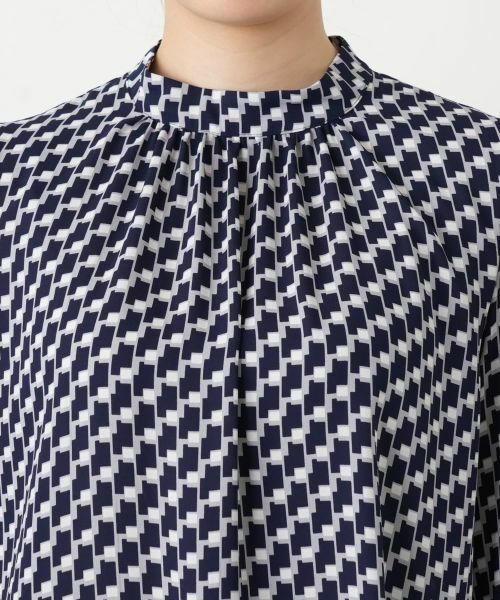 Leilian / レリアン シャツ・ブラウス | 幾何学柄プリントブラウス | 詳細7