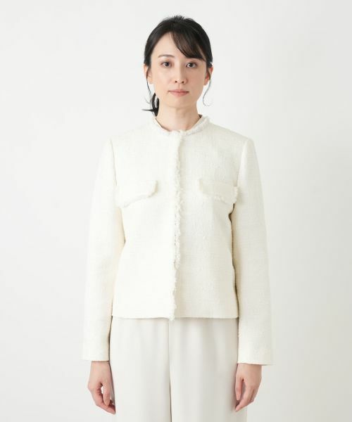 Leilian / レリアン テーラードジャケット | ツイードノーカラージャケット【BOURGE】 | 詳細19