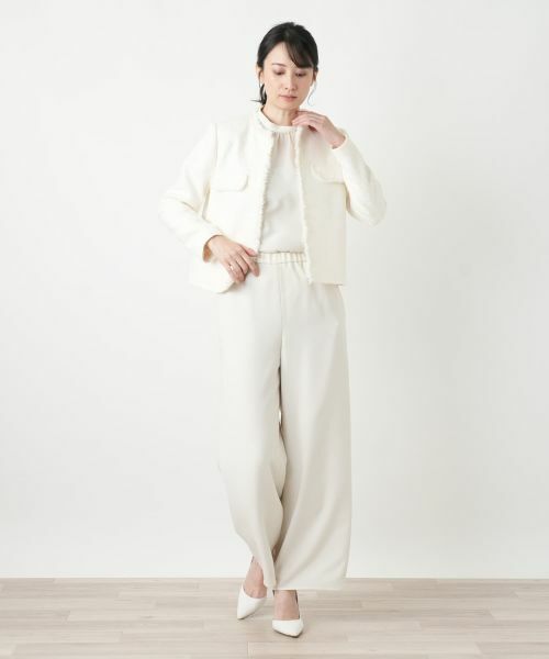 Leilian / レリアン テーラードジャケット | ツイードノーカラージャケット【BOURGE】 | 詳細4