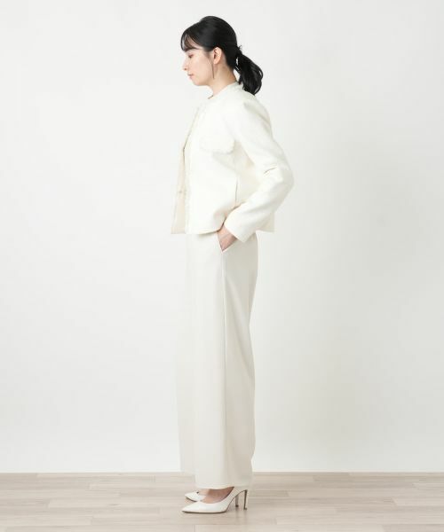 Leilian / レリアン テーラードジャケット | ツイードノーカラージャケット【BOURGE】 | 詳細5