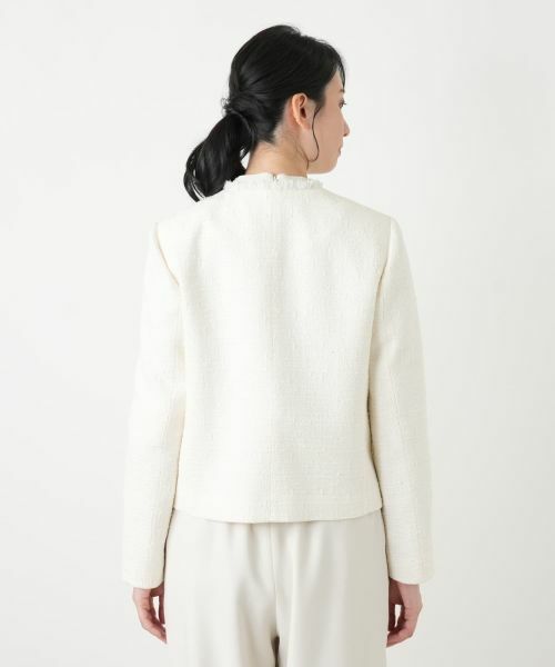 Leilian / レリアン テーラードジャケット | ツイードノーカラージャケット【BOURGE】 | 詳細9