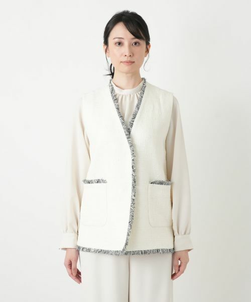 Leilian / レリアン テーラードジャケット | ラメツイードベスト【BOURGE】 | 詳細19