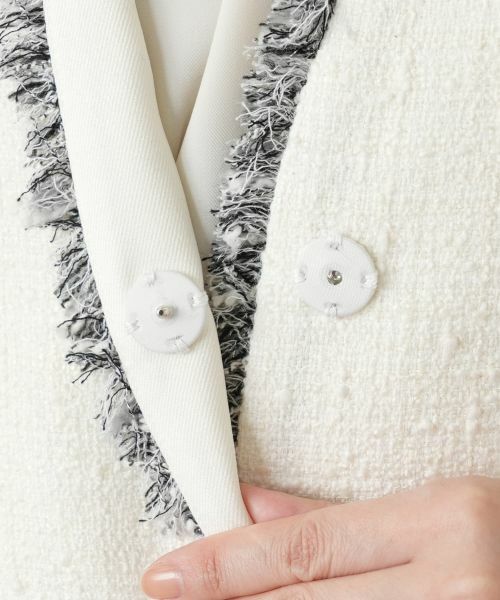 Leilian / レリアン テーラードジャケット | ラメツイードベスト【BOURGE】 | 詳細27