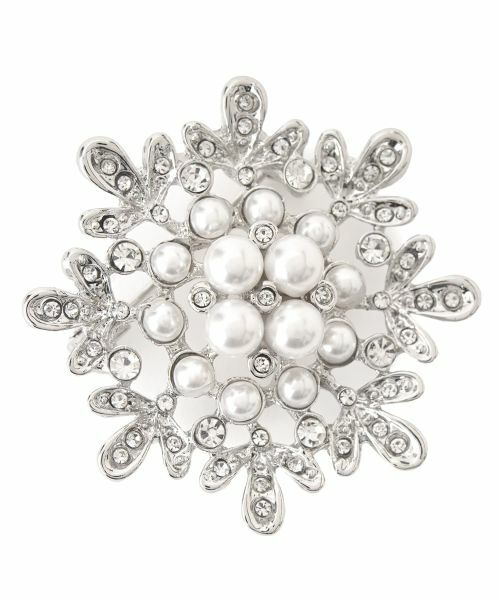 Leilian / レリアン ブローチ・コサージュ | ビジューブローチ（アッシュグレー）