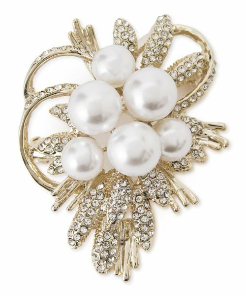 Leilian / レリアン ブローチ・コサージュ | ビジューブローチ（ゴールド）