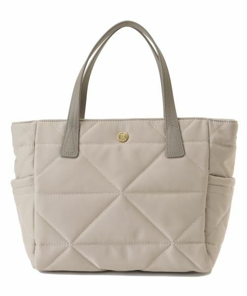 Leilian / レリアン ハンドバッグ | 2WAYキルトトートバッグ（ライトグレー）