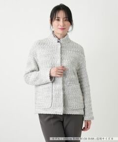 Leilian / レリアン テーラードジャケット | ツイードスタンドカラージャケット