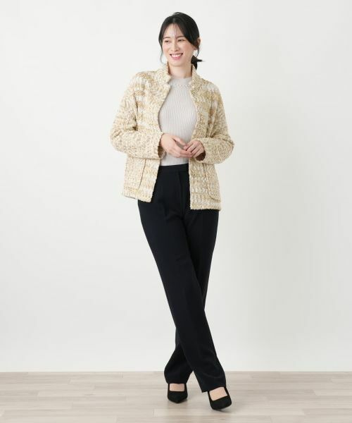 Leilian / レリアン テーラードジャケット | ツイードスタンドカラージャケット | 詳細1