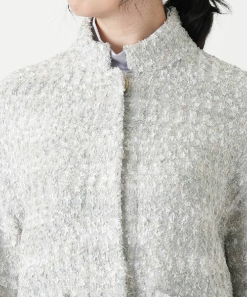Leilian / レリアン テーラードジャケット | ツイードスタンドカラージャケット | 詳細10