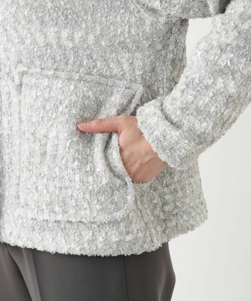 Leilian / レリアン テーラードジャケット | ツイードスタンドカラージャケット | 詳細13