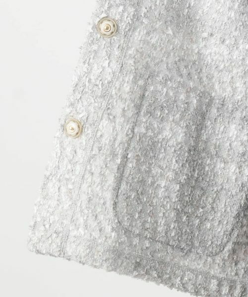 Leilian / レリアン テーラードジャケット | ツイードスタンドカラージャケット | 詳細15