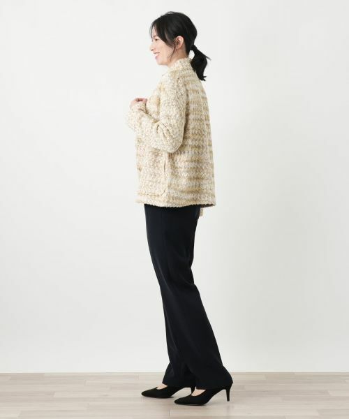 Leilian / レリアン テーラードジャケット | ツイードスタンドカラージャケット | 詳細2