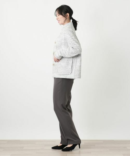 Leilian / レリアン テーラードジャケット | ツイードスタンドカラージャケット | 詳細5