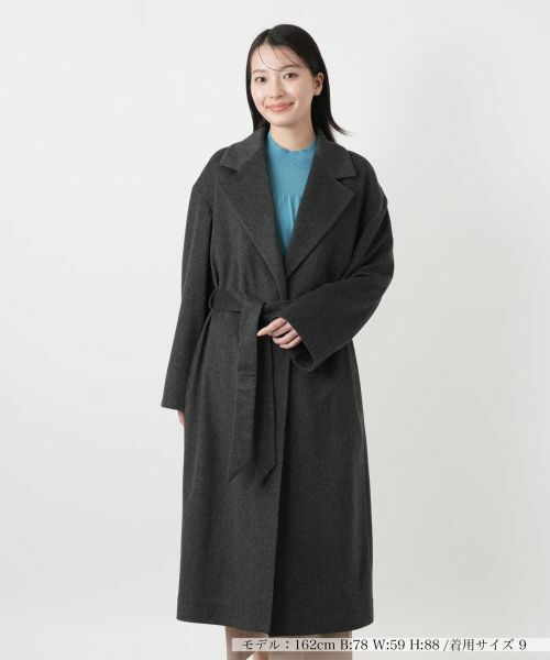 Leilian / レリアン その他アウター | ロングガウンコート【BARBA】（グレー系）