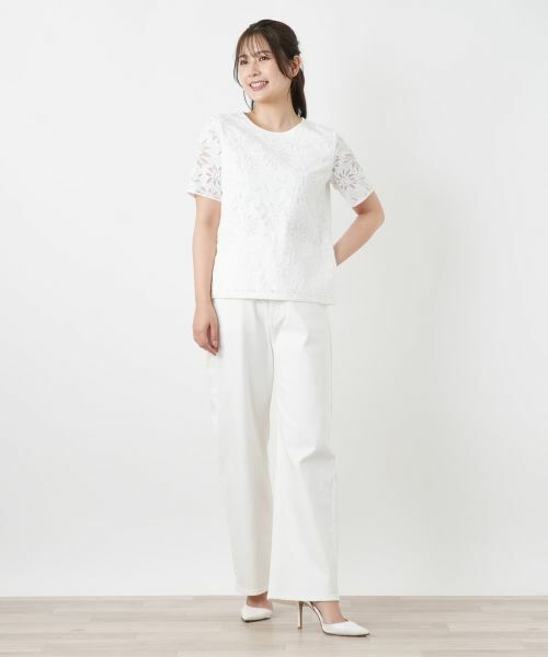 Leilian / レリアン カットソー | ラッセルレースカットソー【ROCHAS Premiere】【26年3月カタログ】 | 詳細1